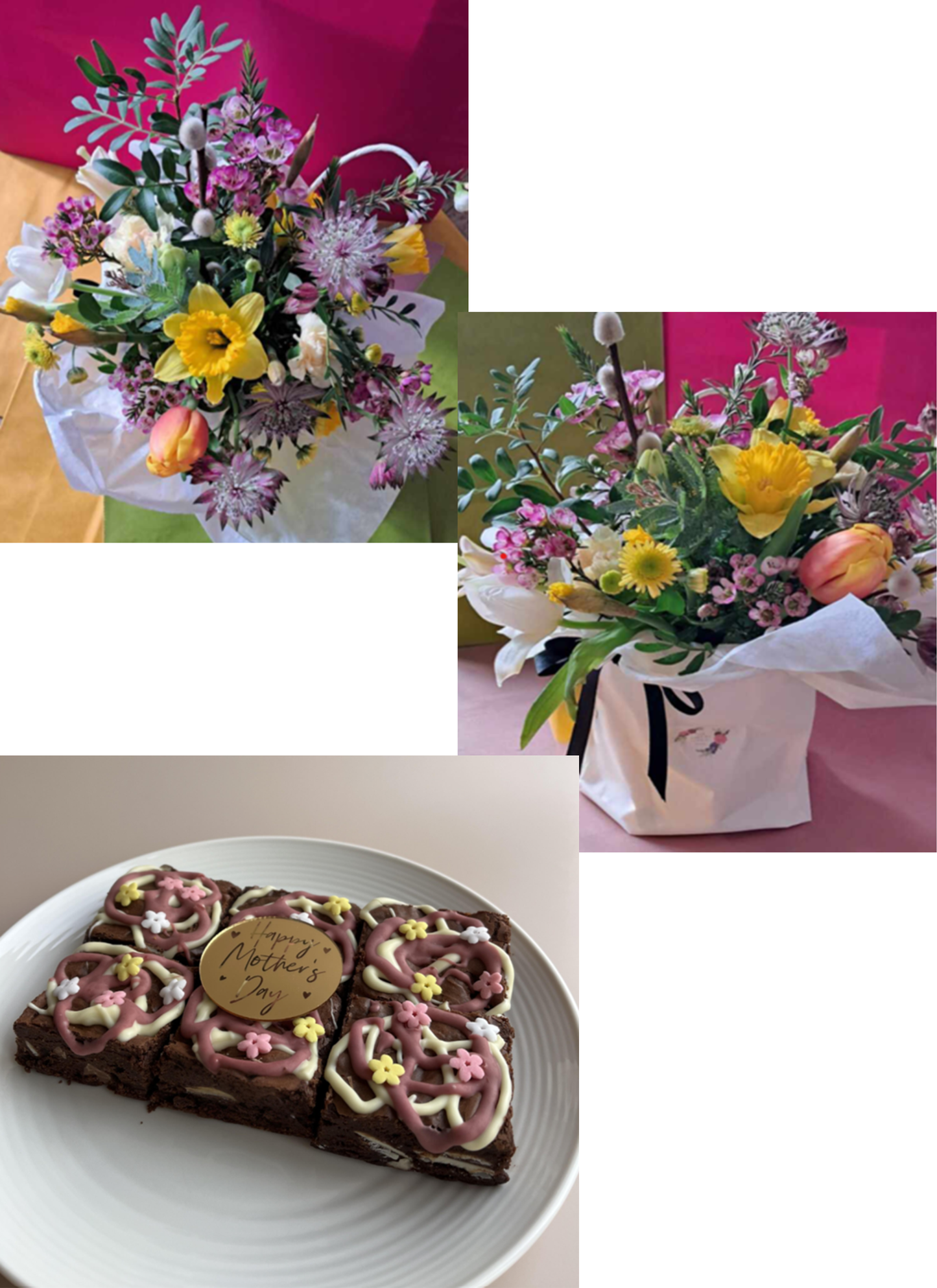 Mother's Day Brownie & Flowers - LOCAL DELIVERY ONLY