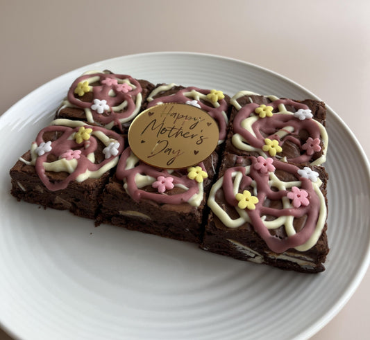 Mother's Day Brownie & Flowers - LOCAL DELIVERY ONLY